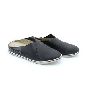JRenee black slip on mule peasant nautical sailer basic classic casual shoes  11